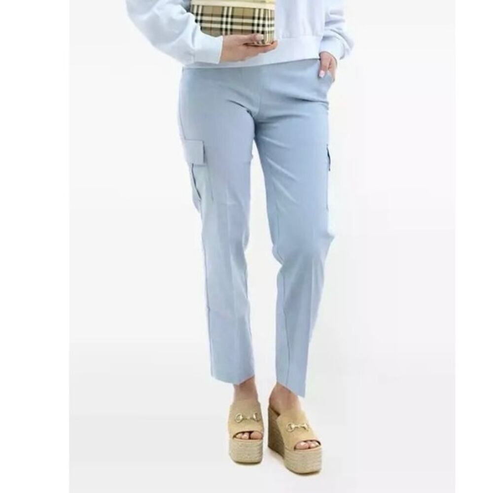 Womens Avenue Montaigne Kool Cargo Pants Light Blue Size 4 EUC!